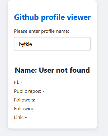 GitHub API päringu tulemus